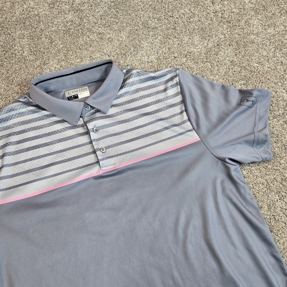 PGA Tour Other - PGA TOUR Polo Shirt Mens Large Multicolor‎ Striped Pro Series Preppy Golf Casual